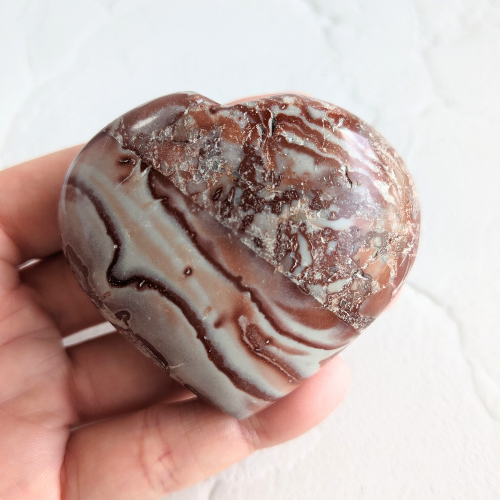 【Rosetta Jasper Heart 124g】アフリカ産 ロゼッタジャスパー ハート