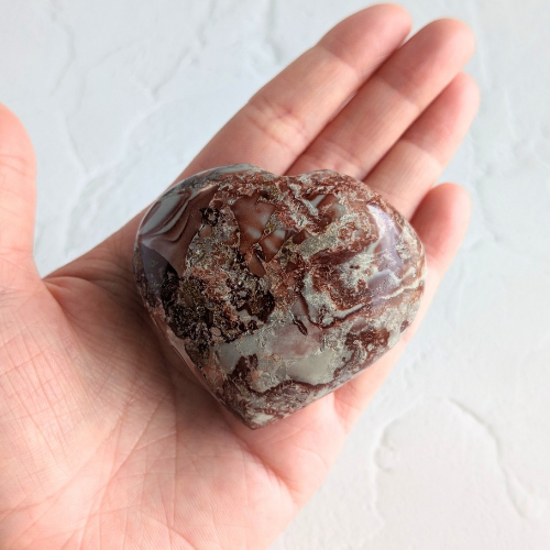 【Rosetta Jasper Heart 124g】アフリカ産 ロゼッタジャスパー ハート