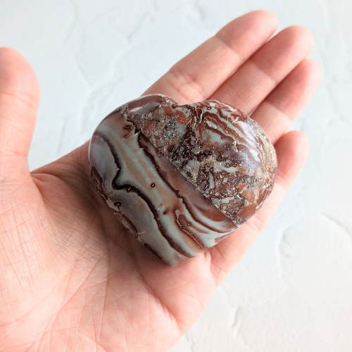 【Rosetta Jasper Heart 124g】アフリカ産 ロゼッタジャスパー ハート