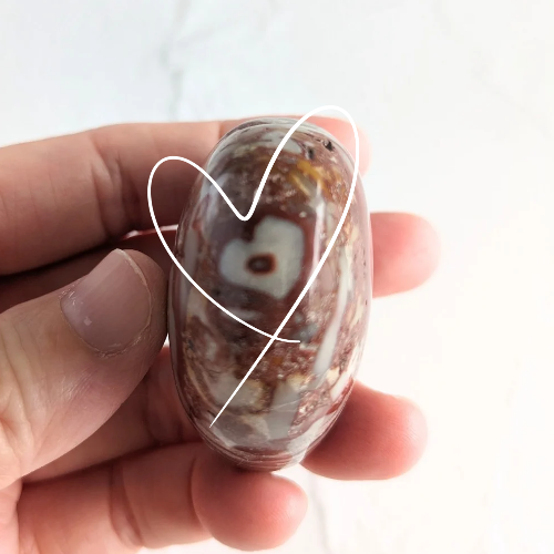 【Rosetta Jasper Heart 65g】アフリカ産 ロゼッタジャスパー ハート