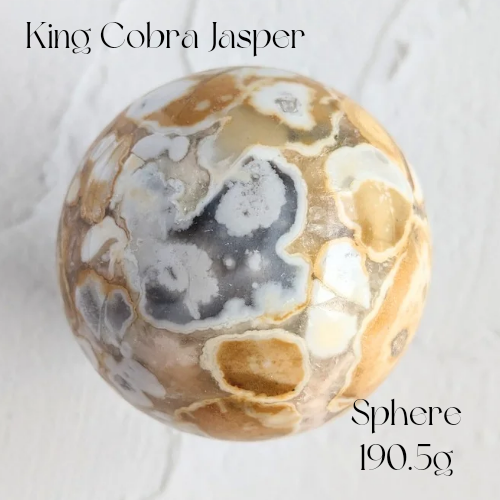 【King Cobra Jasper Sphere 190.5g】インド産 キングコブラジャスパー スフィア