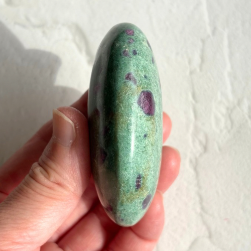 Ruby in Fuchsite Palm Stone⑥】インド産 ルビーインフックサイト パーム