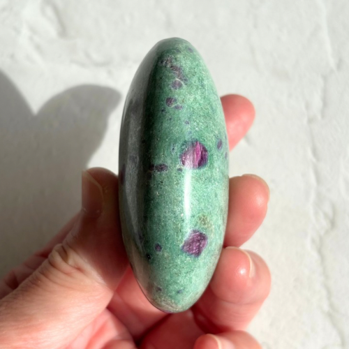 【Ruby in Fuchsite Palm Stone③】インド産 ルビーインフックサイト パーム