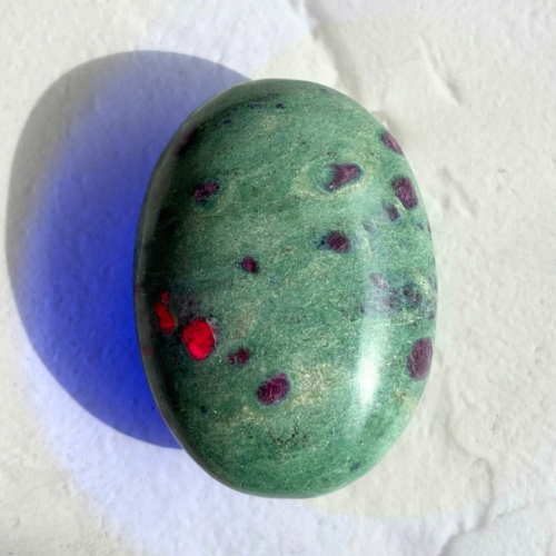 【Ruby in Fuchsite Palm Stone⑤】インド産 ルビーインフックサイト パーム