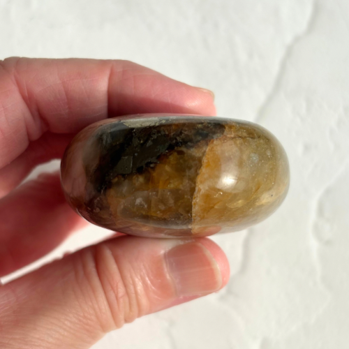 【Pyrite × Golden Healer Palm Stone④】インド産 パイライト×ゴールデンヒーラー パーム