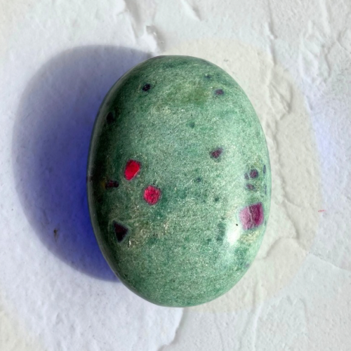 【Ruby in Fuchsite Palm Stone③】インド産 ルビーインフックサイト パーム