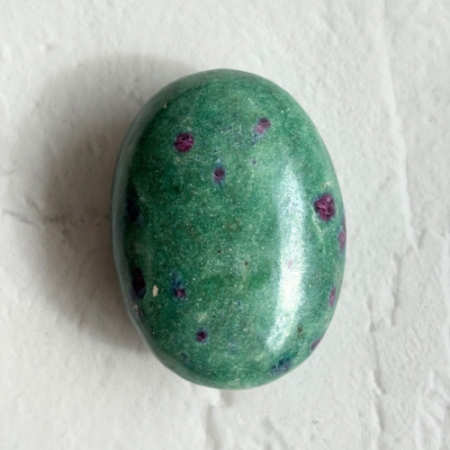 【Ruby in Fuchsite Palm Stone②】インド産 ルビーインフックサイト パーム
