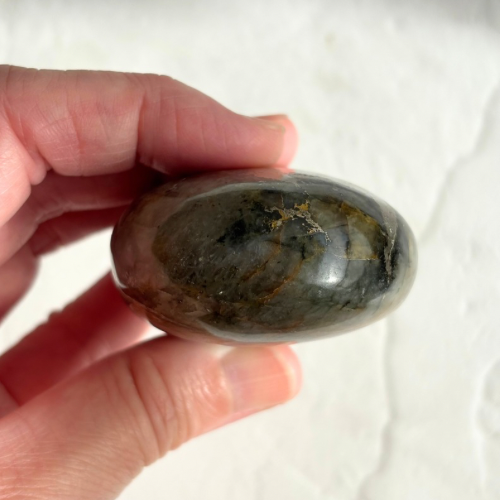 【Pyrite × Golden Healer Palm Stone②】インド産 パイライト×ゴールデンヒーラー パーム