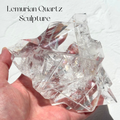 【Lemurian Quartz Sculpture】ブラジル・バイーア産レムリアンクォーツスカルプチャー(スタンド付)