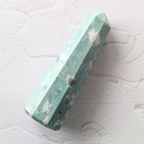 【Ruby in Fuchsite Tower 277g】インド産 ルビーインフックサイト タワー