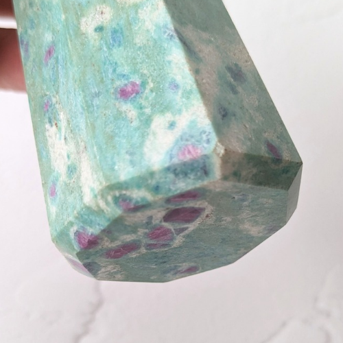 【Ruby in Fuchsite Tower 277g】インド産 ルビーインフックサイト タワー