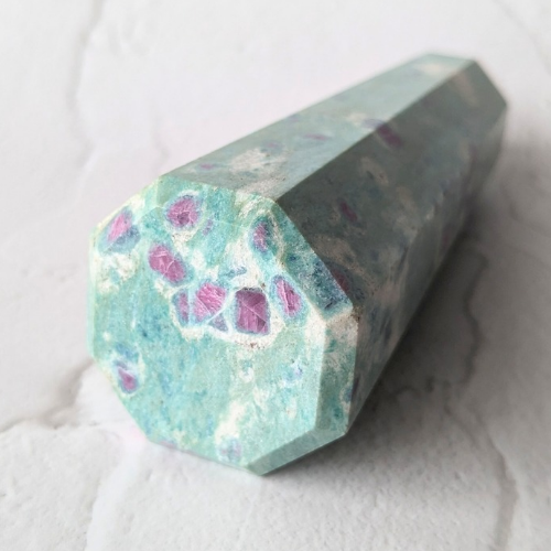 【Ruby in Fuchsite Tower 277g】インド産 ルビーインフックサイト タワー