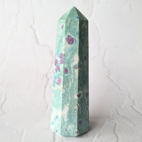 【Ruby in Fuchsite Tower 277g】インド産 ルビーインフックサイト タワー