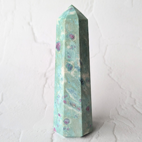 【Ruby in Fuchsite Tower 277g】インド産 ルビーインフックサイト タワー