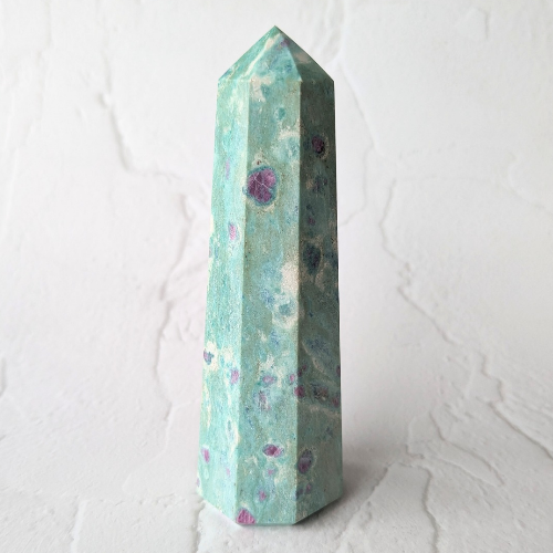 【Ruby in Fuchsite Tower 277g】インド産 ルビーインフックサイト タワー