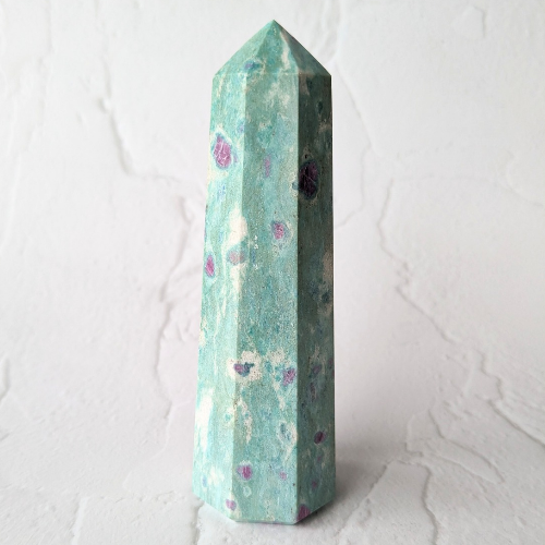 【Ruby in Fuchsite Tower 277g】インド産 ルビーインフックサイト タワー