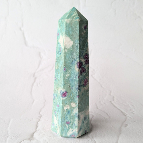 【Ruby in Fuchsite Tower 277g】インド産 ルビーインフックサイト タワー