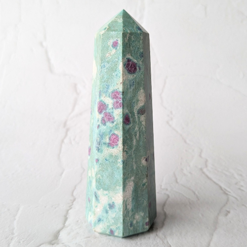 【Ruby in Fuchsite Tower 277g】インド産 ルビーインフックサイト タワー