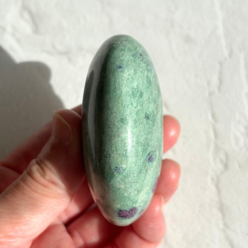 【Ruby in Fuchsite Palm Stone④】インド産 ルビーインフックサイト パーム