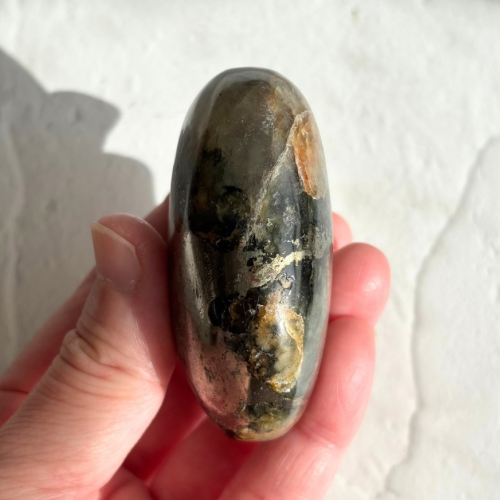 【Pyrite × Golden Healer Palm Stone②】インド産 パイライト×ゴールデンヒーラー パーム