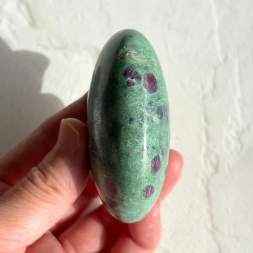 【Ruby in Fuchsite Palm Stone⑤】インド産 ルビーインフックサイト パーム