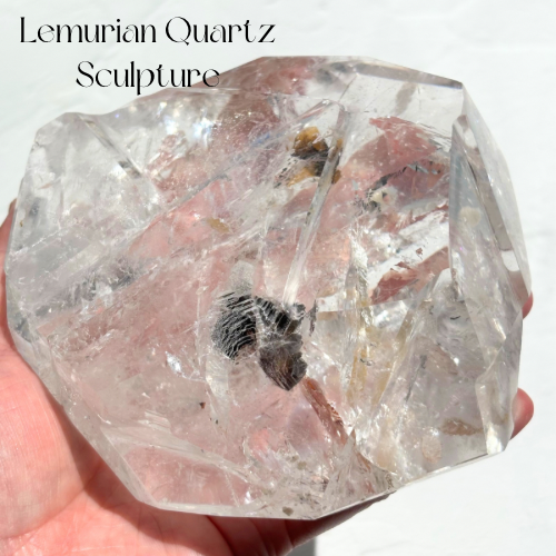 【Lemurian Quartz Sculpture】ブラジル・バイーア産レムリアンクォーツスカルプチャー(スタンド付)