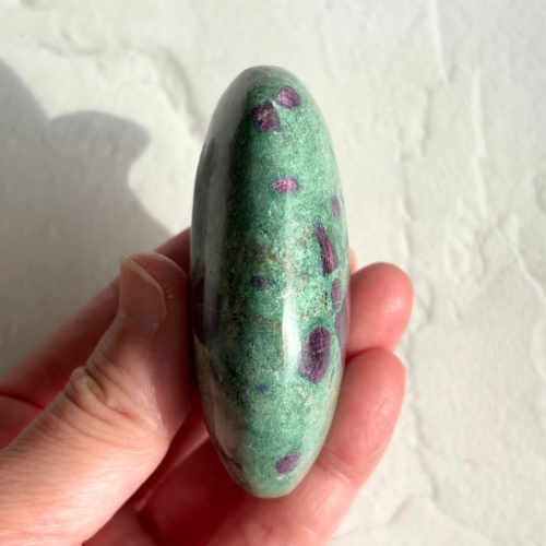 Ruby in Fuchsite Palm Stone⑥】インド産 ルビーインフックサイト パーム