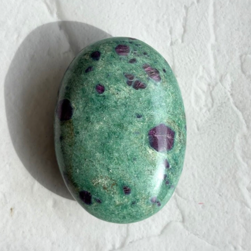 Ruby in Fuchsite Palm Stone⑥】インド産 ルビーインフックサイト パーム