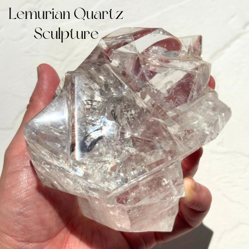 【Lemurian Quartz Sculpture】ブラジル・バイーア産レムリアンクォーツスカルプチャー(スタンド付)