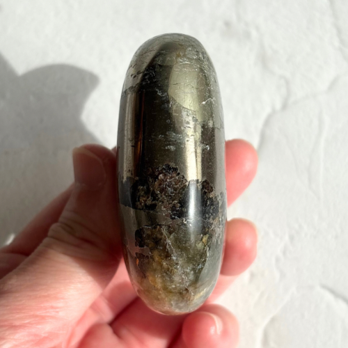 【Pyrite × Golden Healer Palm Stone⑥】インド産 パイライト×ゴールデンヒーラー パーム