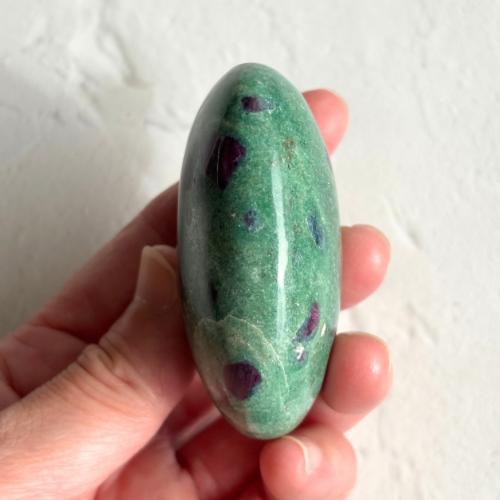 【Ruby in Fuchsite Palm Stone②】インド産 ルビーインフックサイト パーム
