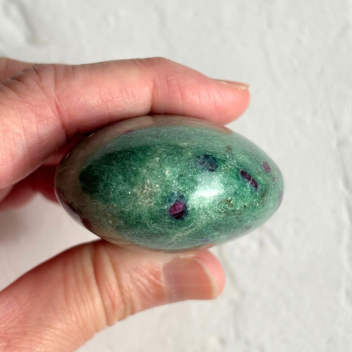 【Ruby in Fuchsite Palm Stone②】インド産 ルビーインフックサイト パーム