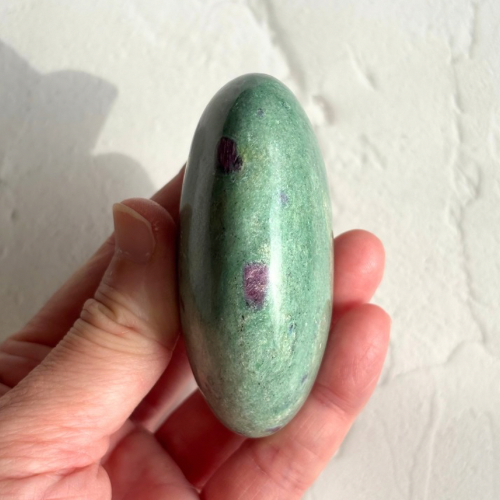 【Ruby in Fuchsite Palm Stone⑦】インド産 ルビーインフックサイト パーム