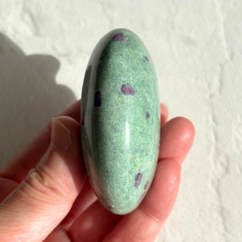 【Ruby in Fuchsite Palm Stone④】インド産 ルビーインフックサイト パーム