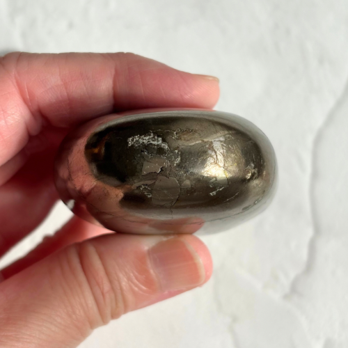 【Pyrite × Golden Healer Palm Stone⑤】インド産 パイライト×ゴールデンヒーラー パーム