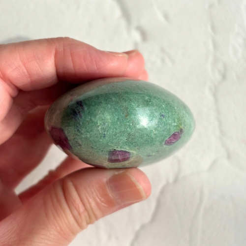 【Ruby in Fuchsite Palm Stone⑦】インド産 ルビーインフックサイト パーム