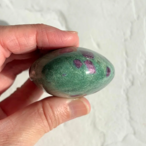 【Ruby in Fuchsite Palm Stone⑤】インド産 ルビーインフックサイト パーム