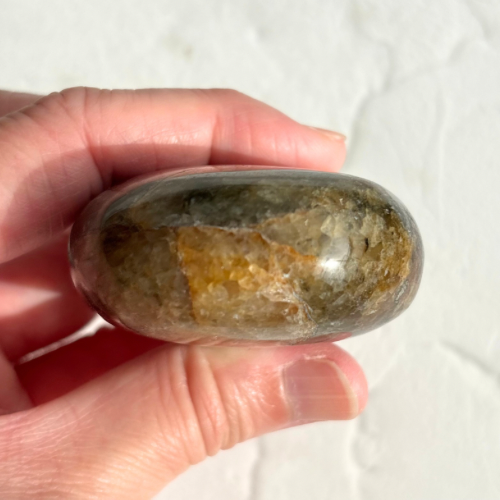 【Pyrite × Golden Healer Palm Stone⑥】インド産 パイライト×ゴールデンヒーラー パーム