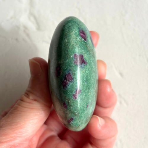 【Ruby in Fuchsite Palm Stone②】インド産 ルビーインフックサイト パーム