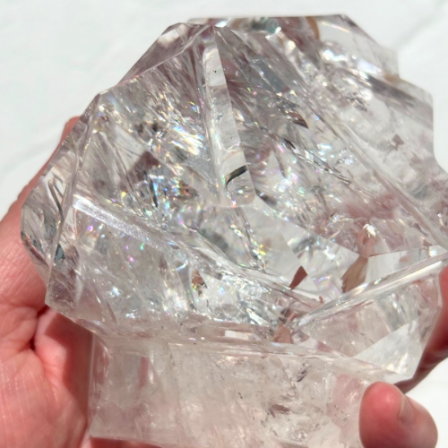 【Lemurian Quartz Sculpture】ブラジル・バイーア産レムリアンクォーツスカルプチャー(スタンド付)