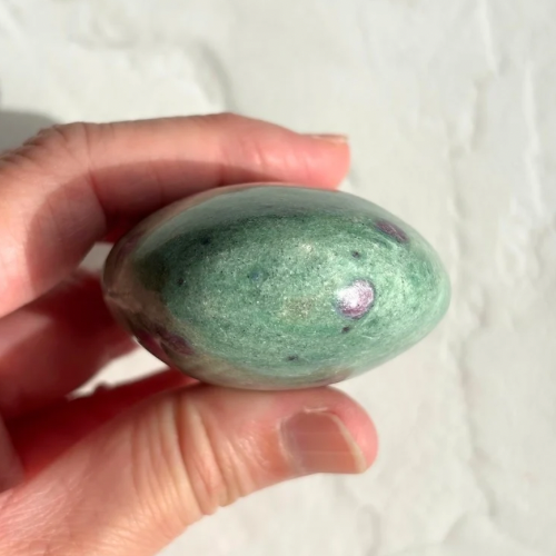 【Ruby in Fuchsite Palm Stone⑤】インド産 ルビーインフックサイト パーム