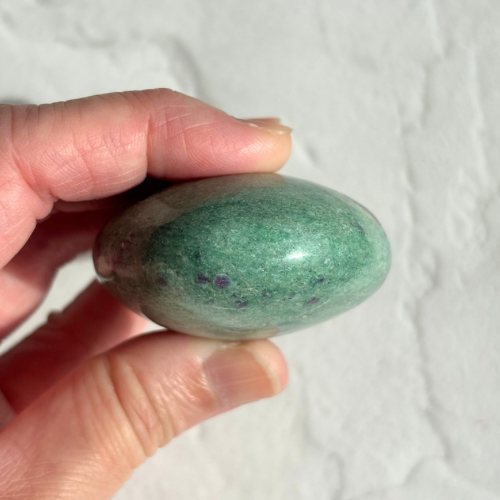 【Ruby in Fuchsite Palm Stone③】インド産 ルビーインフックサイト パーム