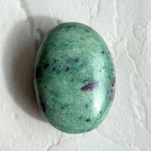 【Ruby in Fuchsite Palm Stone③】インド産 ルビーインフックサイト パーム