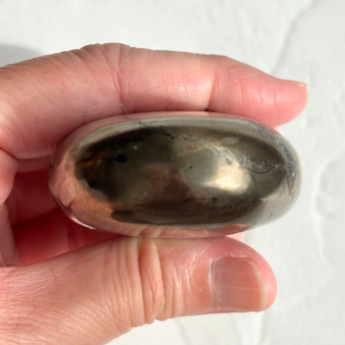 【Pyrite × Golden Healer Palm Stone④】インド産 パイライト×ゴールデンヒーラー パーム