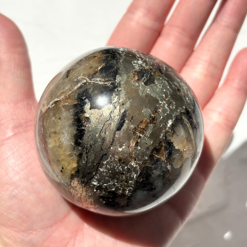 【Pyrite × Golden Healer Sphere②】インド産 パイライト×ゴールデンヒーラー スフィア