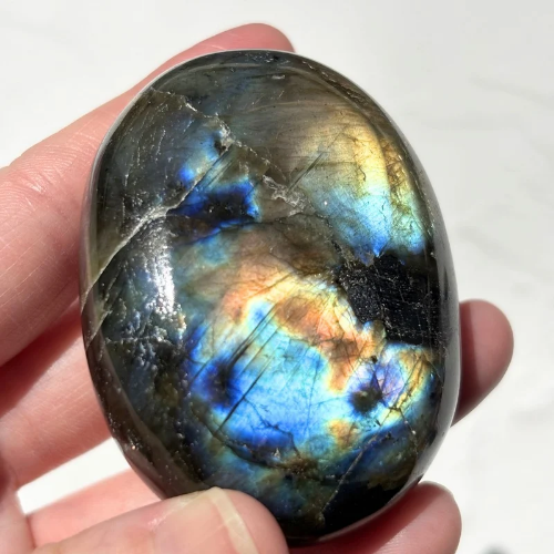 【Labradorite Palm Stone⑦】マダガスカル産 ラブラドライト パームストーン