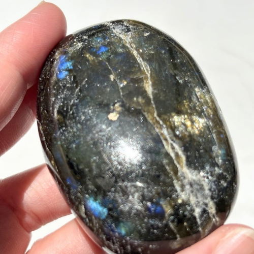 【Labradorite Palm Stone④】マダガスカル産 ラブラドライトパーム