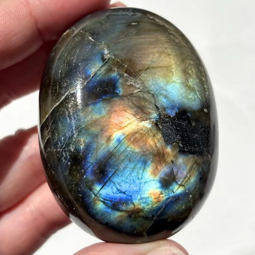 【Labradorite Palm Stone⑦】マダガスカル産 ラブラドライト パームストーン