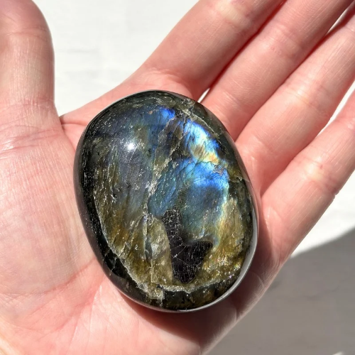 【Labradorite Palm Stone⑦】マダガスカル産 ラブラドライト パームストーン