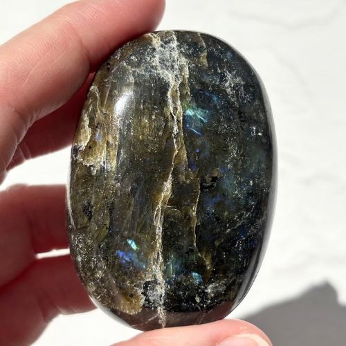 【Labradorite Palm Stone④】マダガスカル産 ラブラドライトパーム